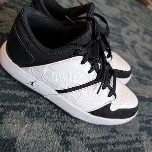 Boys Size 5.5 Nike Air Jordan Black and White Sneakers. Great Condition Handful